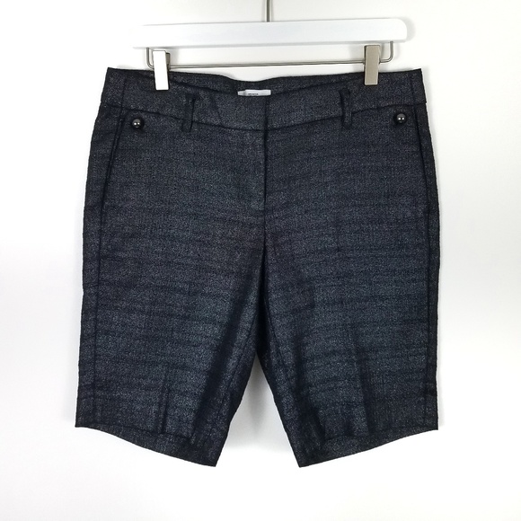 LOFT Pants - LOFT Marisa Shimmery Metallic Bermuda Shorts 6